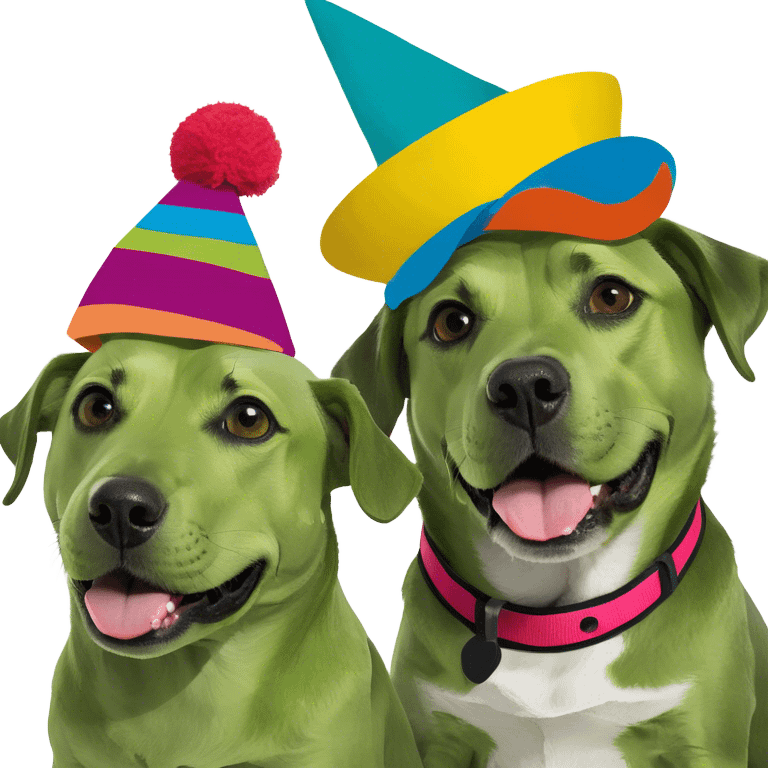 Dogs wearing a hat  emoji