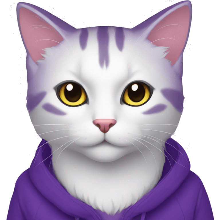 Gato morado aesthetic  emoji