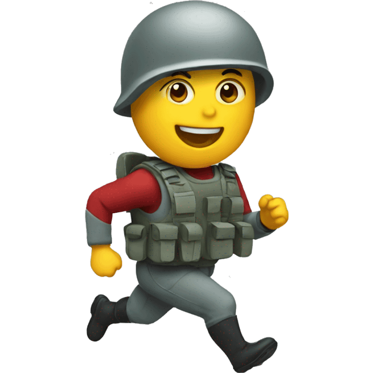 emoji solider running emoji