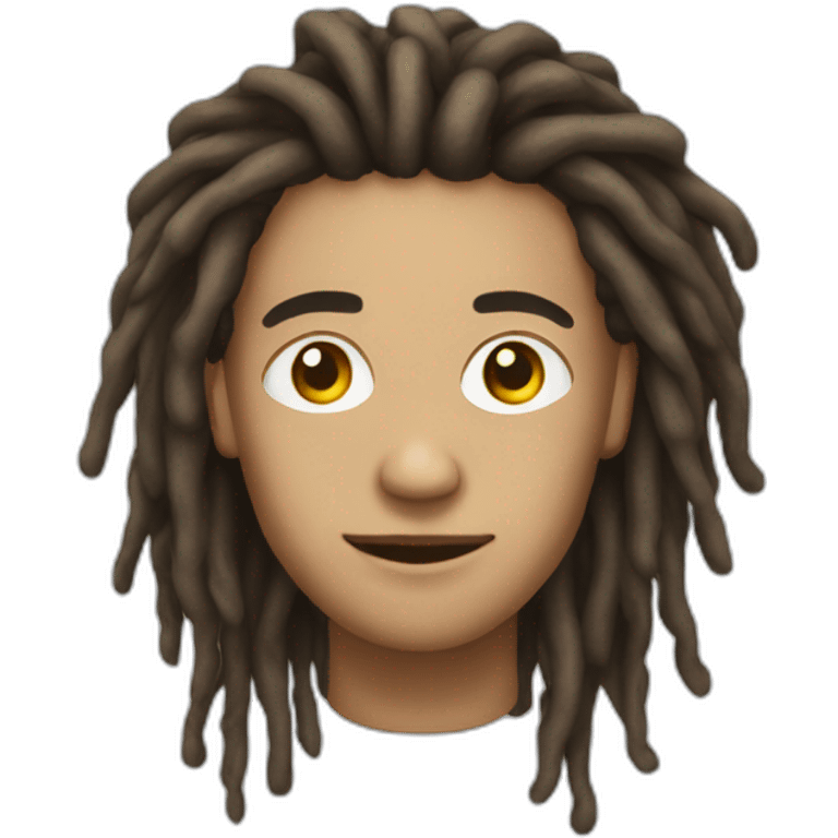 Light skin man dreadlock emoji