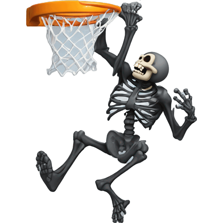 Skeleton dunking on gorilla emoji