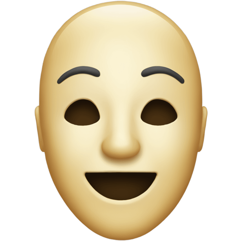 round face happy with a anonymous mask on him  emoji