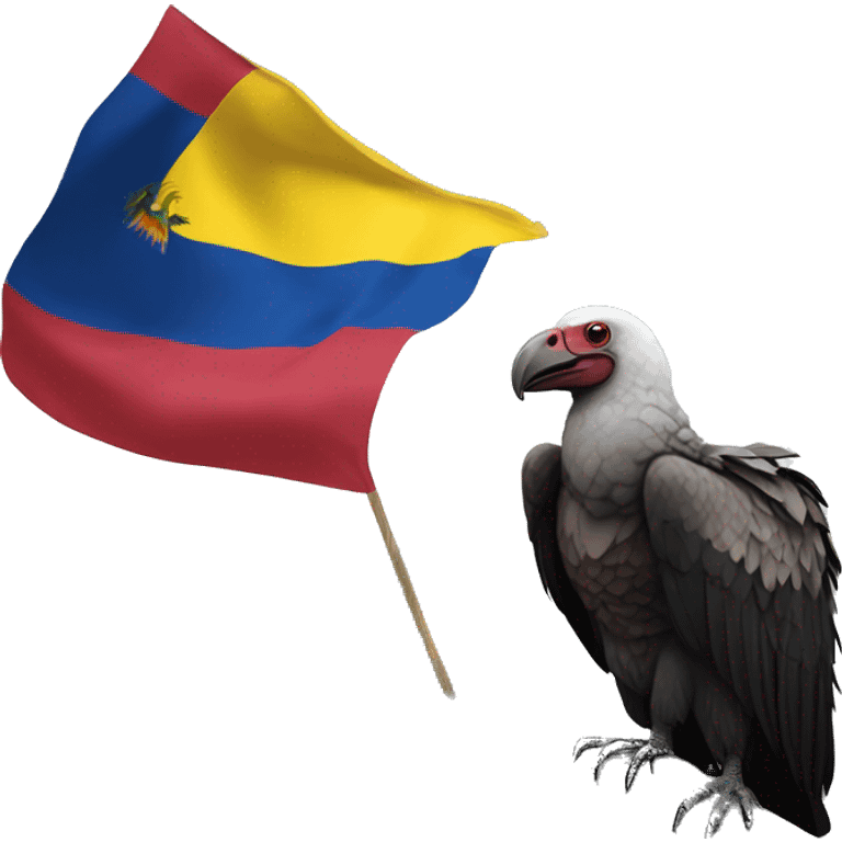 condor sosteniendo una bandera del ecuador emoji