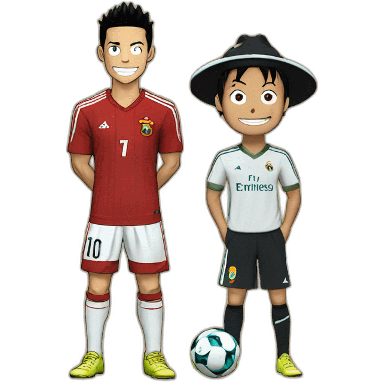 Luffy rencontre Cristiano Ronaldo emoji