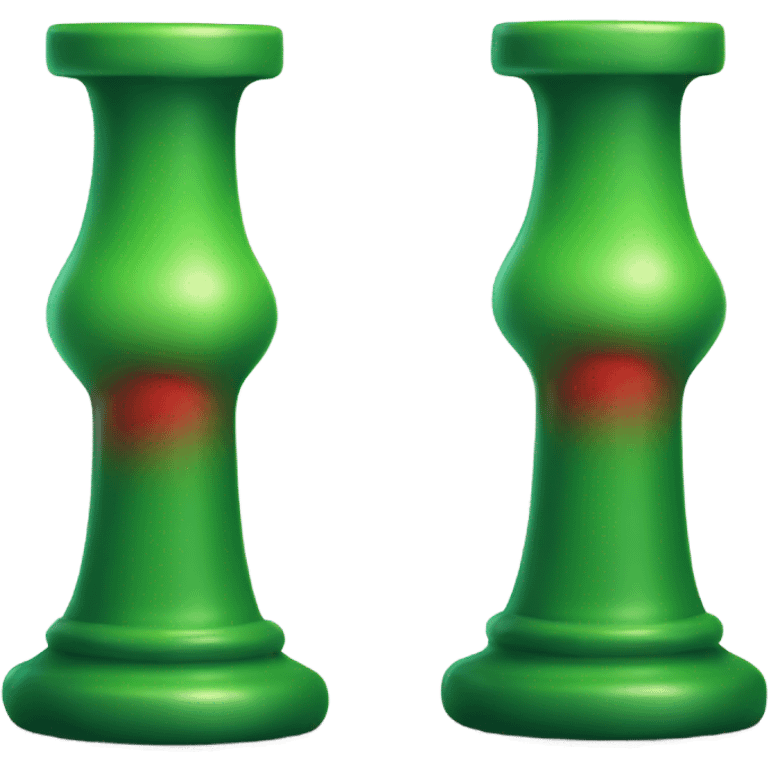 2 trading green and red candlesticks emoji