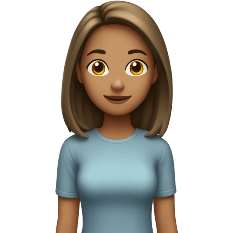 Girl with four friends emoji