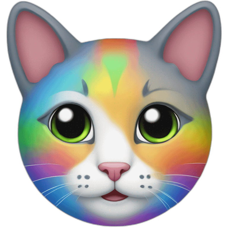 Un gato arcoiris emoji