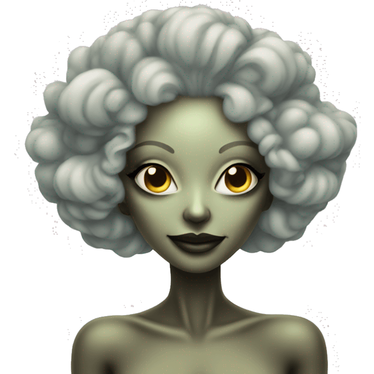 female diva alien high vibrational emoji