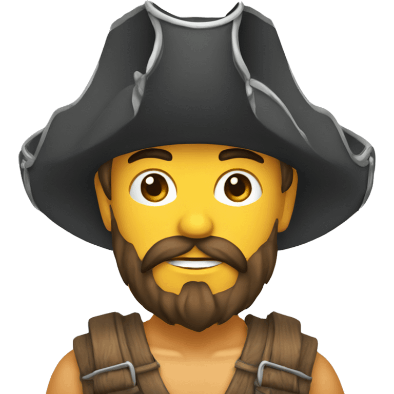 Pirata chapéu de palha  emoji