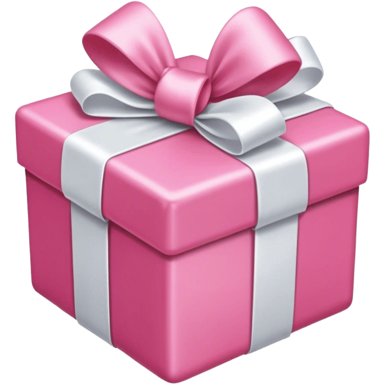 pink gift with white bow emoji