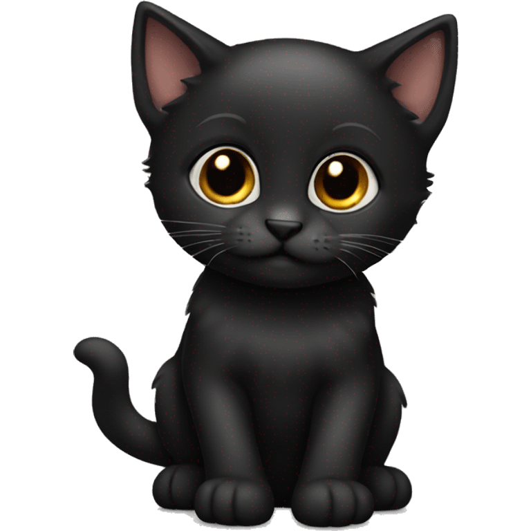 cute black kitten emoji