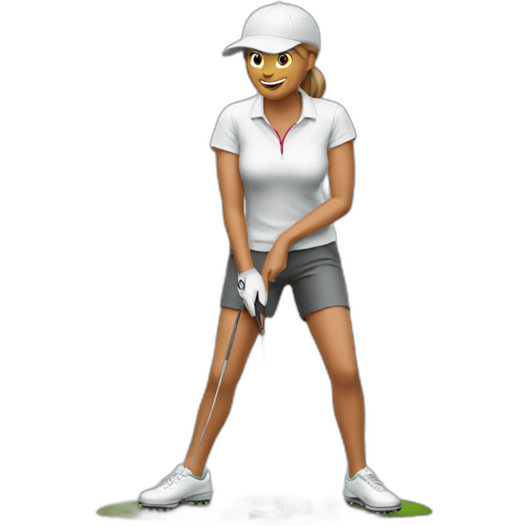 Funny woman golfer emoji