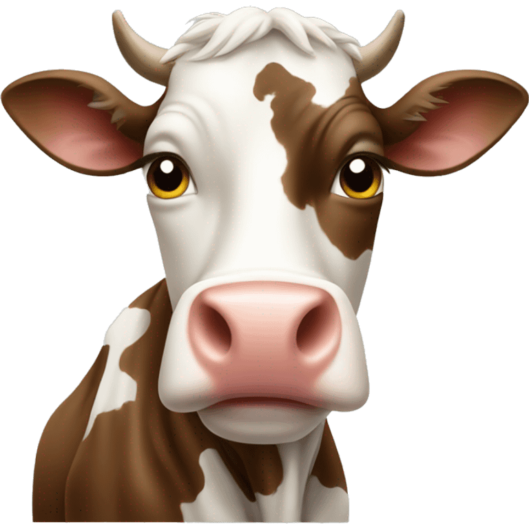 A cow with iPhone emoji