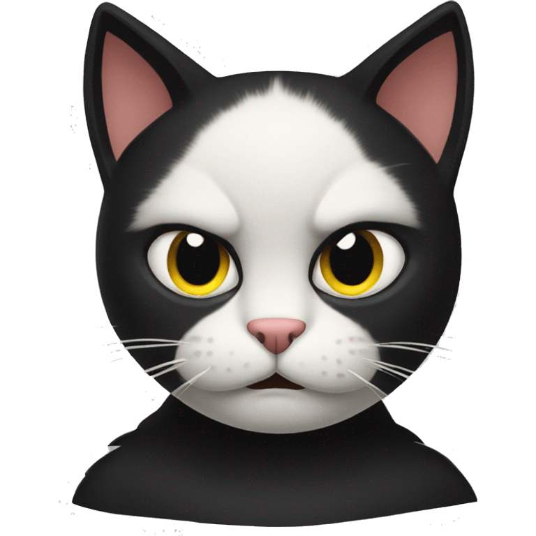 angry black cat emoji