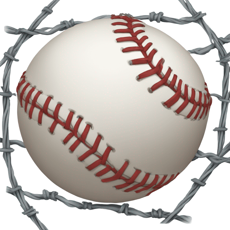 baseball with barbed wire emoji