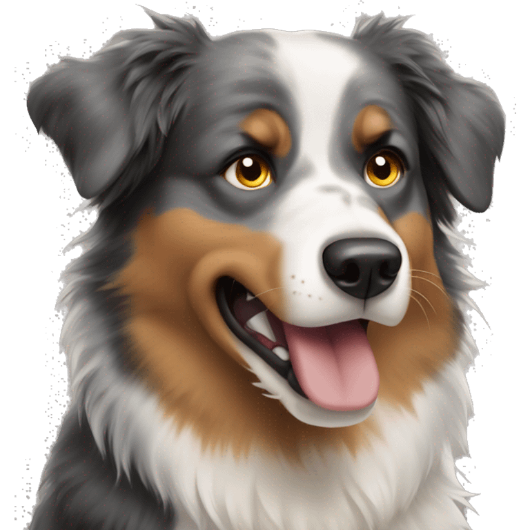 angry australian shepherd  emoji