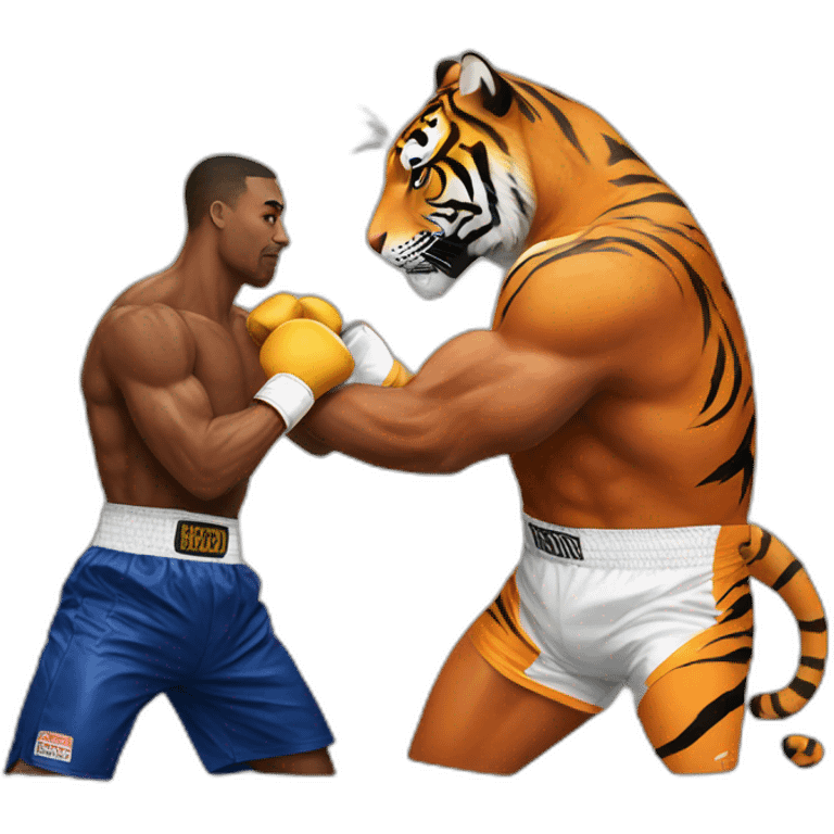 Tyson boxing with a tiger emoji