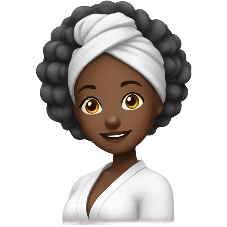 Spa day black girl emoji