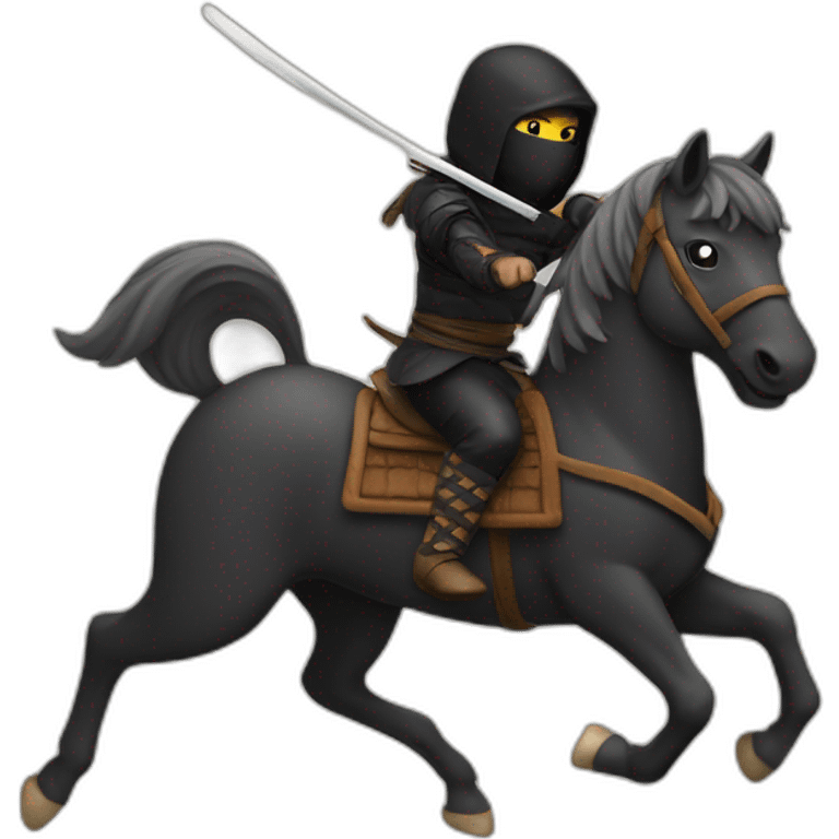 Ninja riding a horse emoji