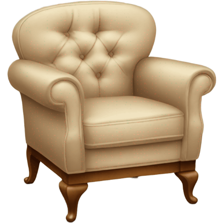 vintage beige armchair emoji