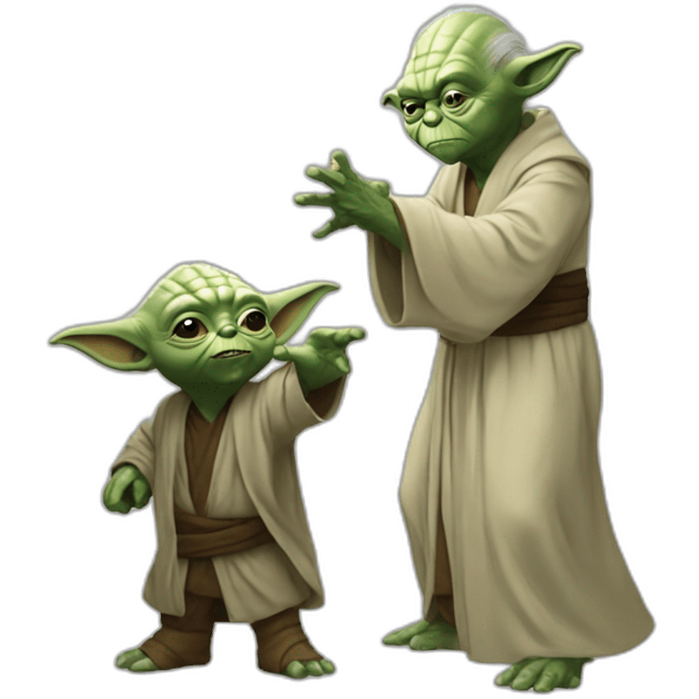 Yoda slapping dwarf emoji