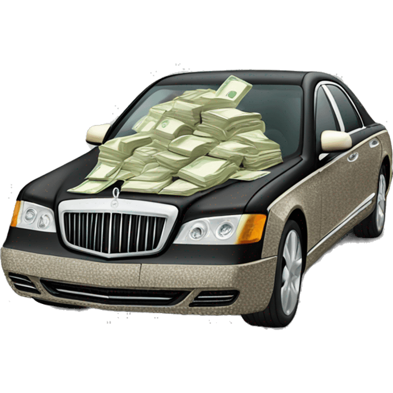 Maybach with money texture  emoji