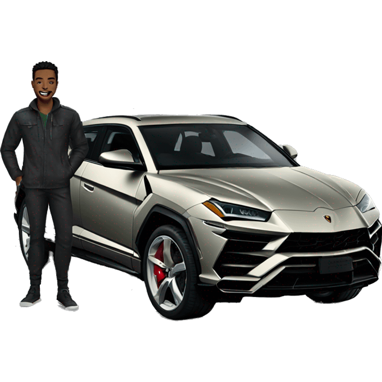 Man with Lamborghini urus emoji