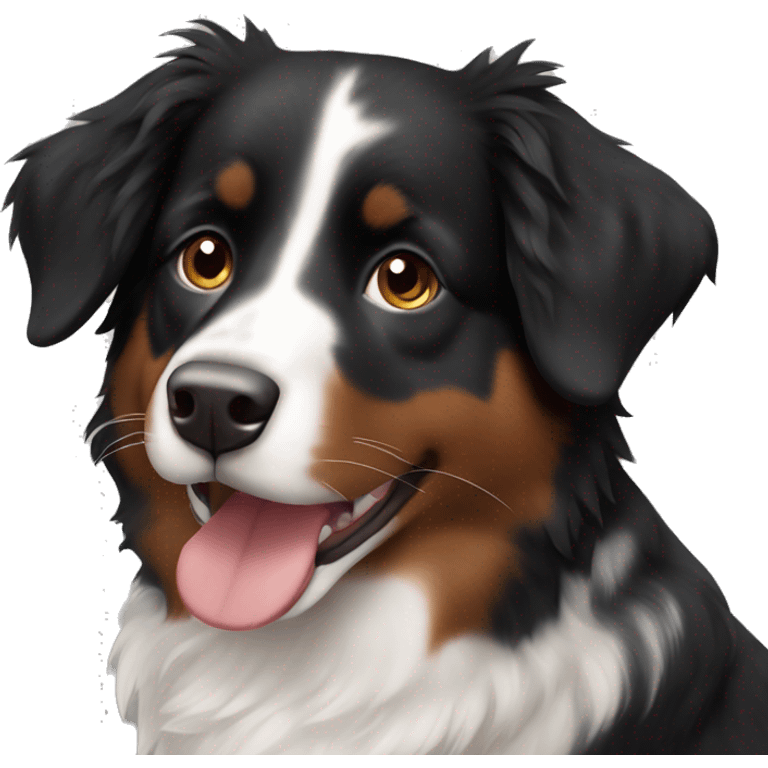 Black Australian shepherd with brown markings emoji