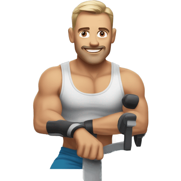 Australian dad in gym emoji