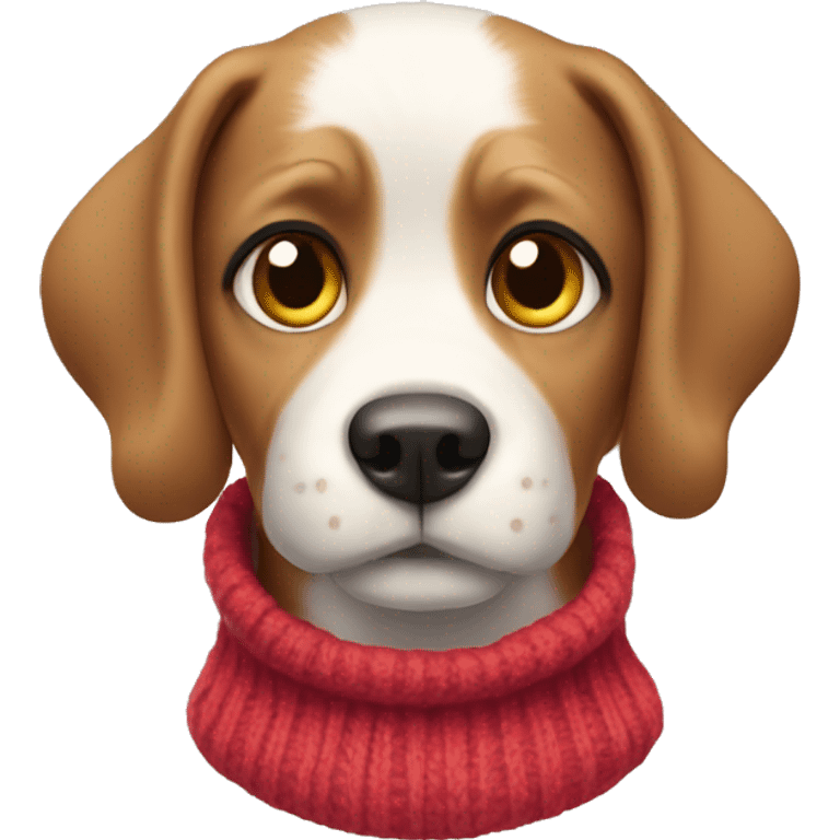 Fee dog wearing sweater  emoji