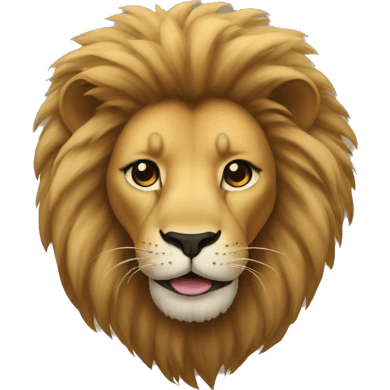 lion with black afro hair emoji