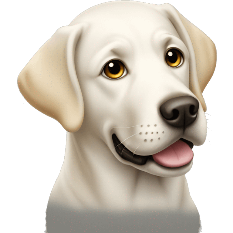 White Labrador male  emoji