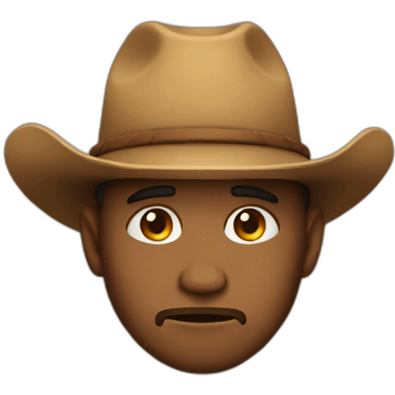 Crying-cowboy emoji