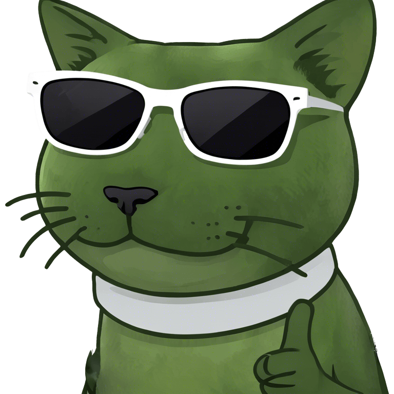 Cat with sunglasses emoji