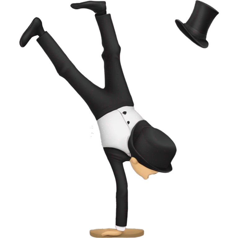 A magician doing a handstand emoji