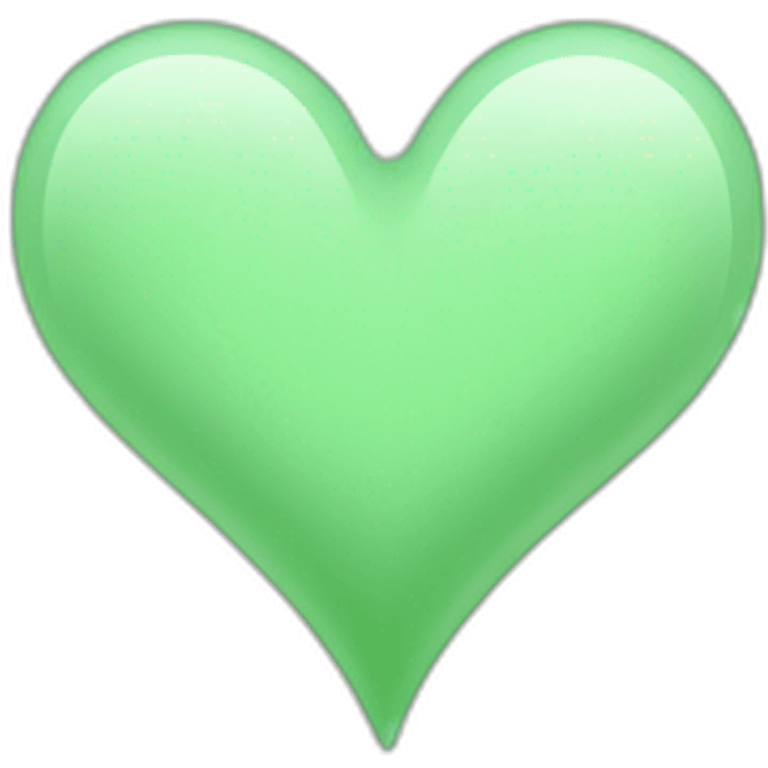 Pale green heart emoji