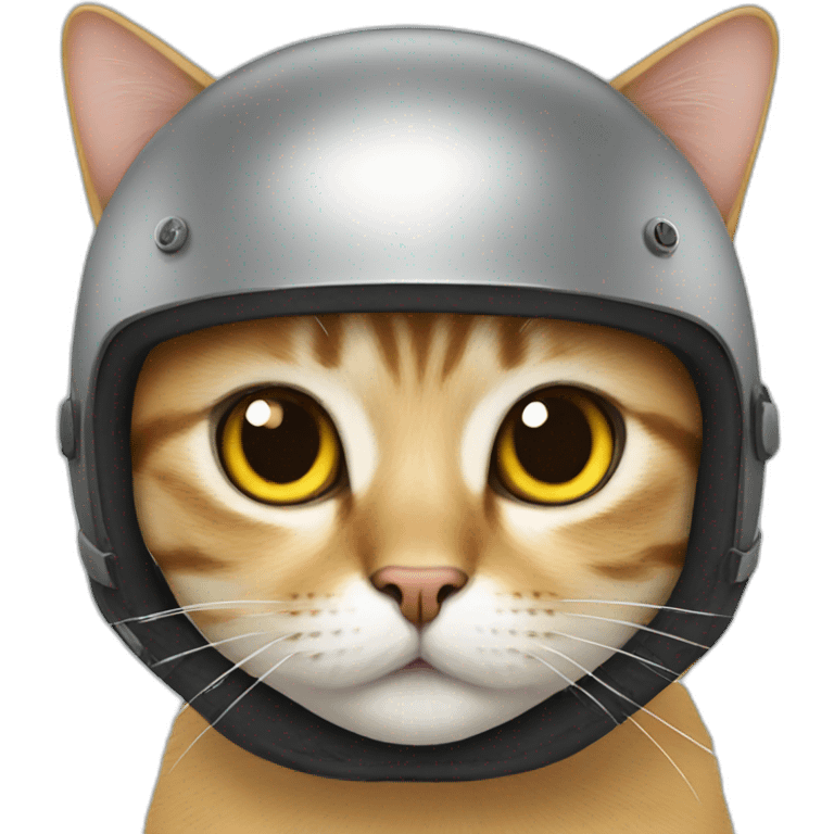 Cat with helmet emoji