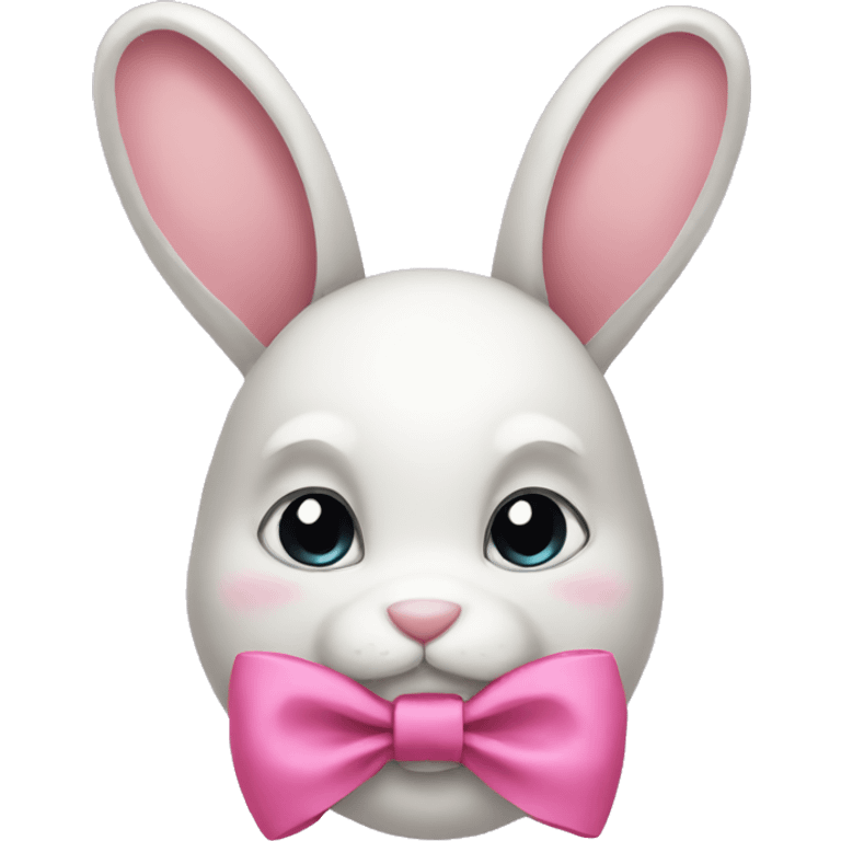 Bunny with a pink bow emoji