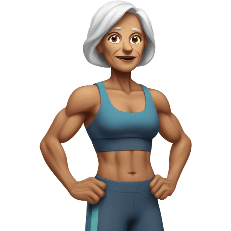 muscular grandma   emoji