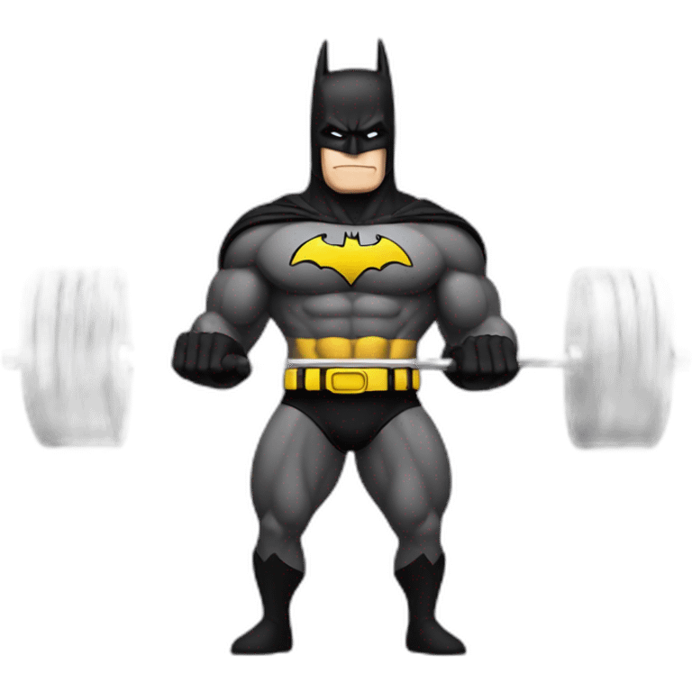 batman lifting weights emoji