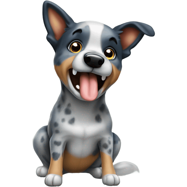 Blue heeler farting emoji