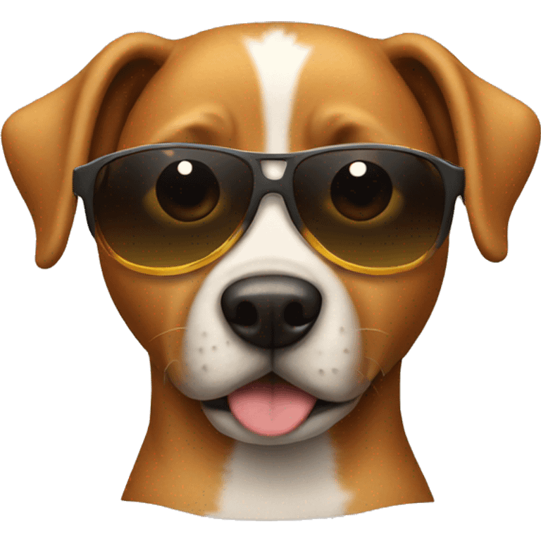 Dog wearing sunglasses  emoji