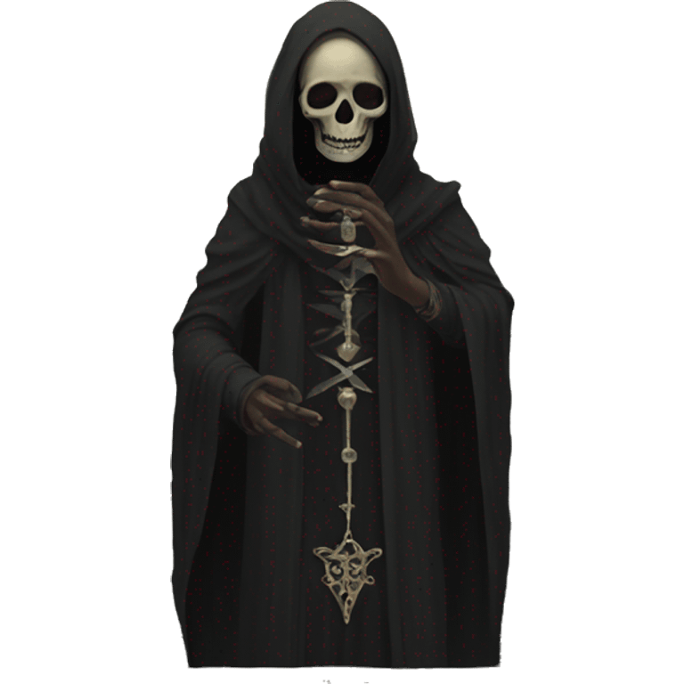 black tarot card the death emoji