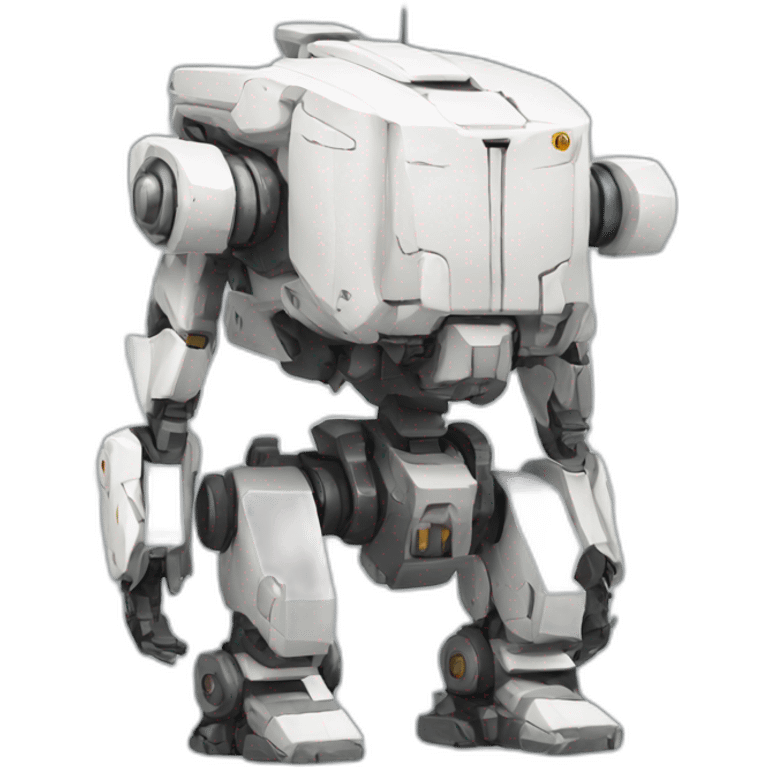 white battle mech emoji