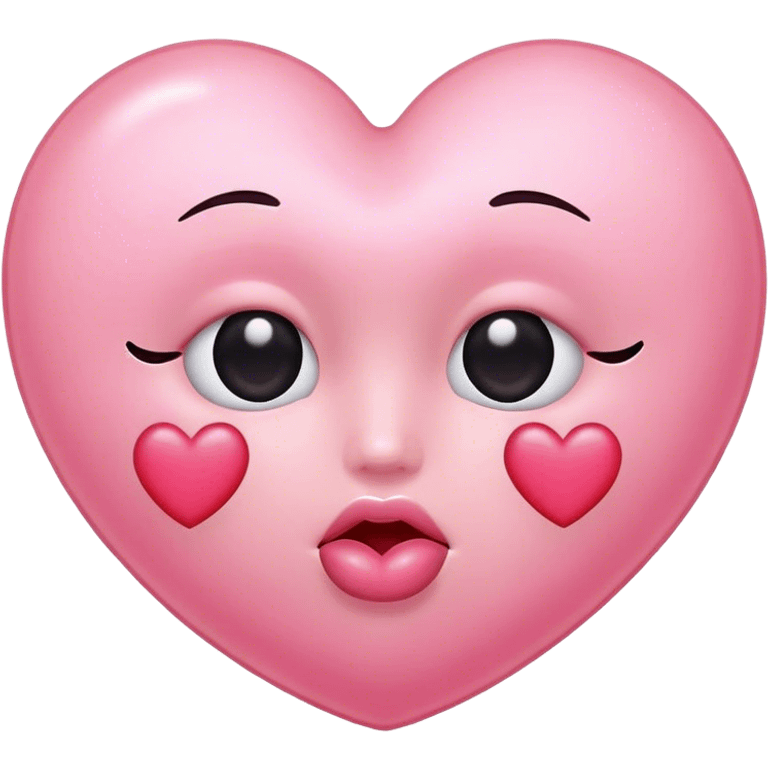 A heart with the kissy face inside of it emoji