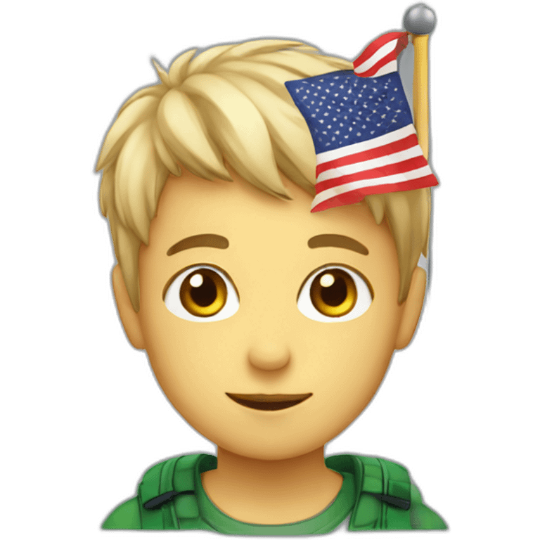 boy with flag emoji