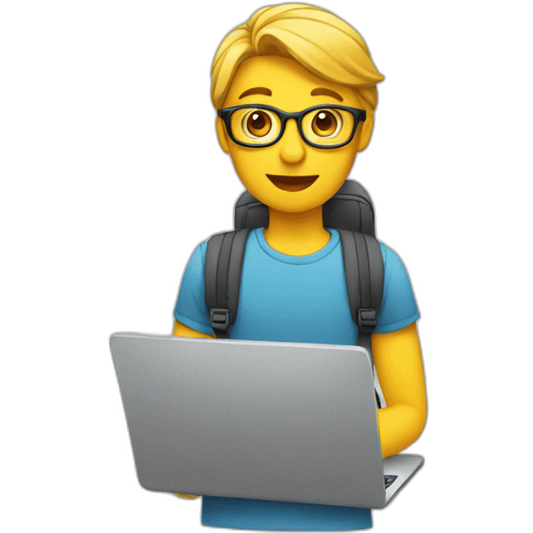 Student with laptop emoji