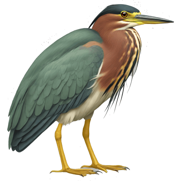 Green heron  emoji