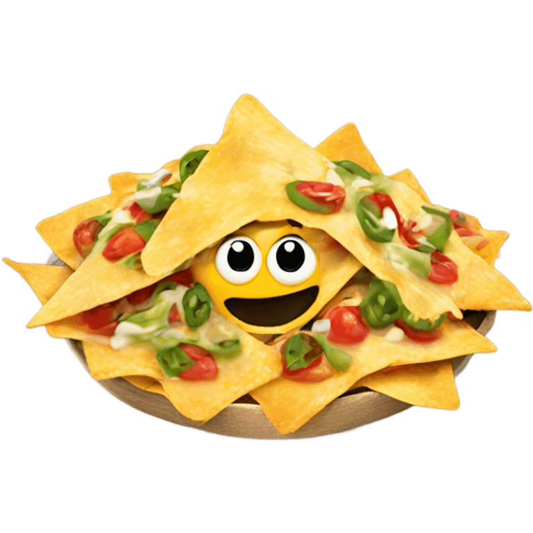 Nachos with toppings  emoji