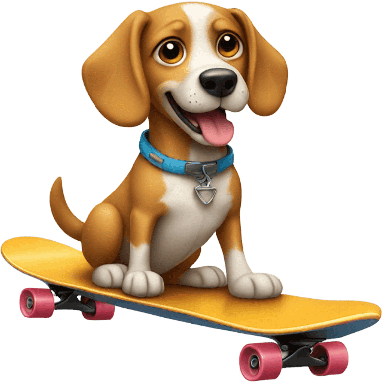 Dog riding a skateboard  emoji